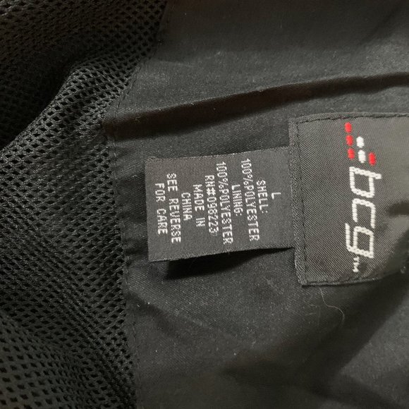 Men’s BCG running lined windbreaker zip large - Picture 4 of 6